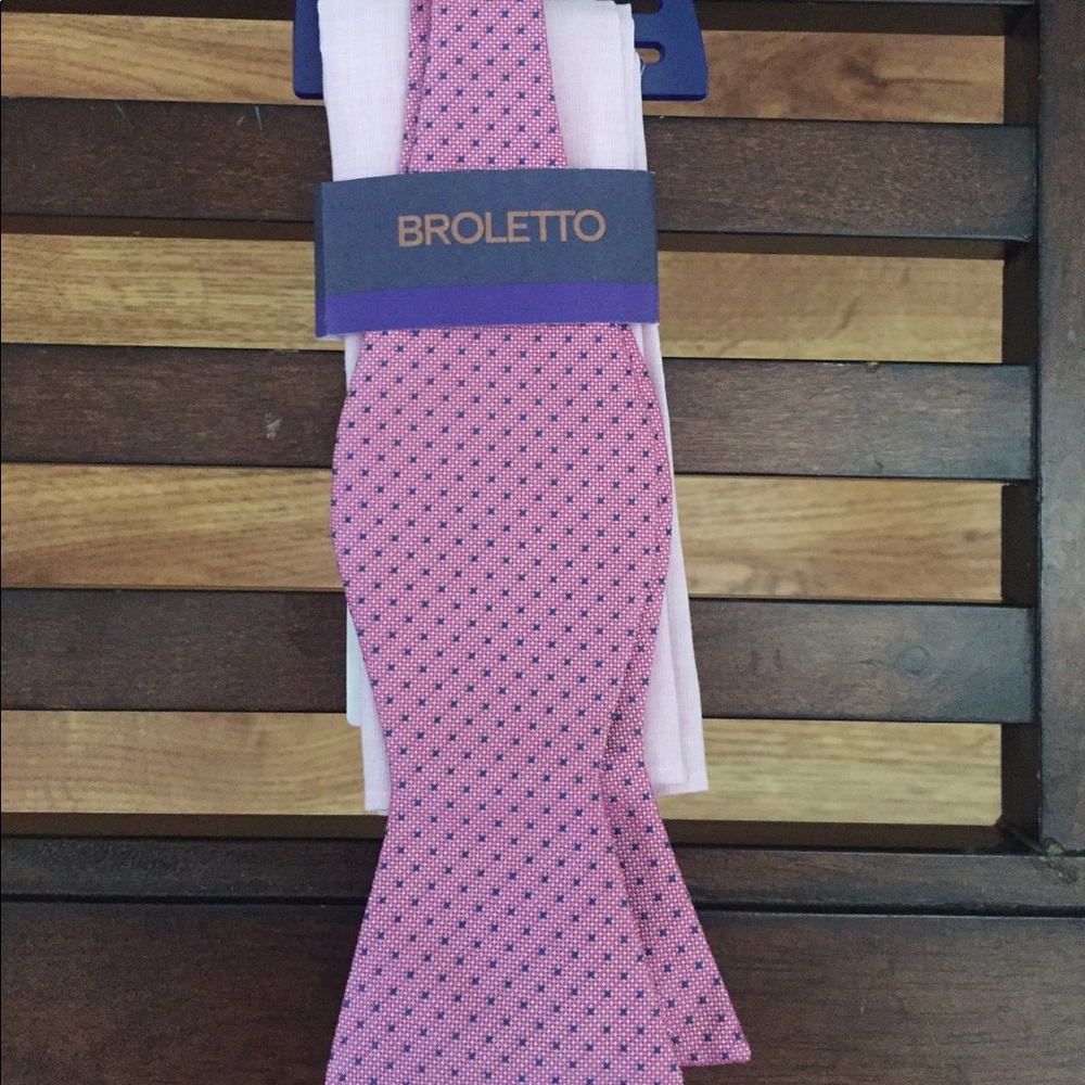 Broletto Pink Bow Tie set